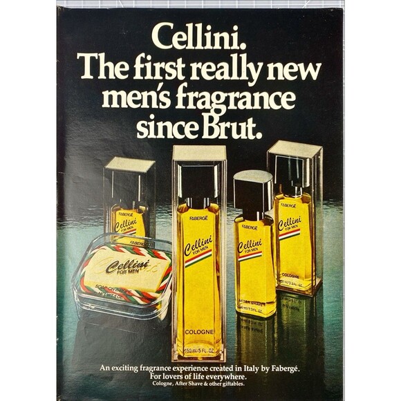 Cellini "The First really New Men's Fragrance since Brut" Vintage Ad Playboy - Picture 1 of 3